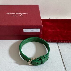 Salvatore Ferragamo Green Leather Belt
